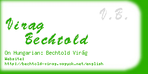 virag bechtold business card